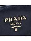 Gold Logo Grace Calfskin Tote Bag Black - PRADA - BALAAN 6