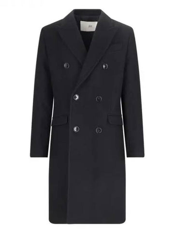 Ami double breasted wool coat 270385 - AMI - BALAAN 1