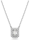 Una Octagon Cut Pendant Necklace Silver - SWAROVSKI - BALAAN 3