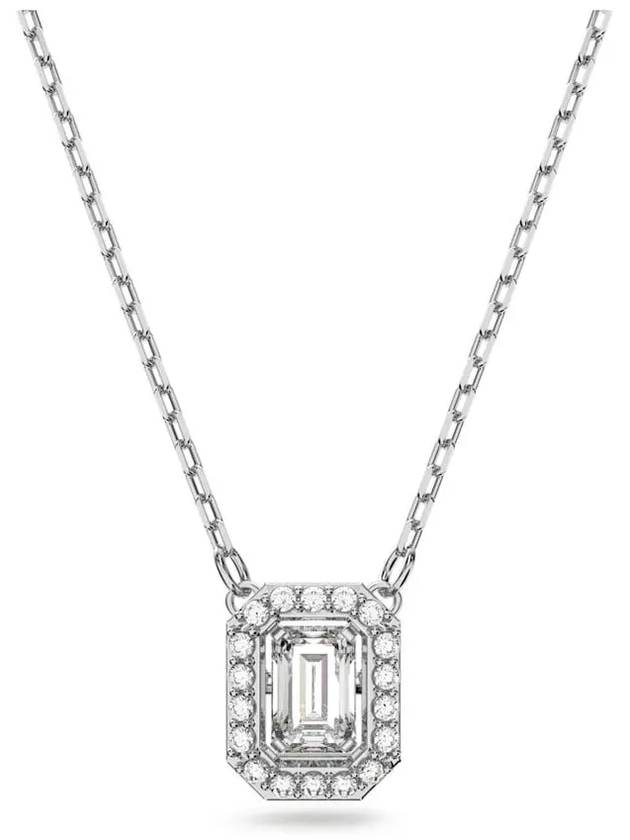 Una Octagon Cut Pendant Necklace Silver - SWAROVSKI - BALAAN 3