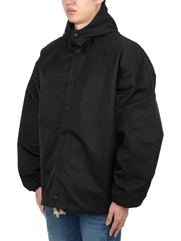 Textured Nylon Hooded Jacket Black - FEAR OF GOD - BALAAN 5