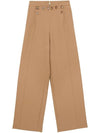 Women's Button Panel Sailor Wide Pants Brown - BURBERRY - BALAAN 2