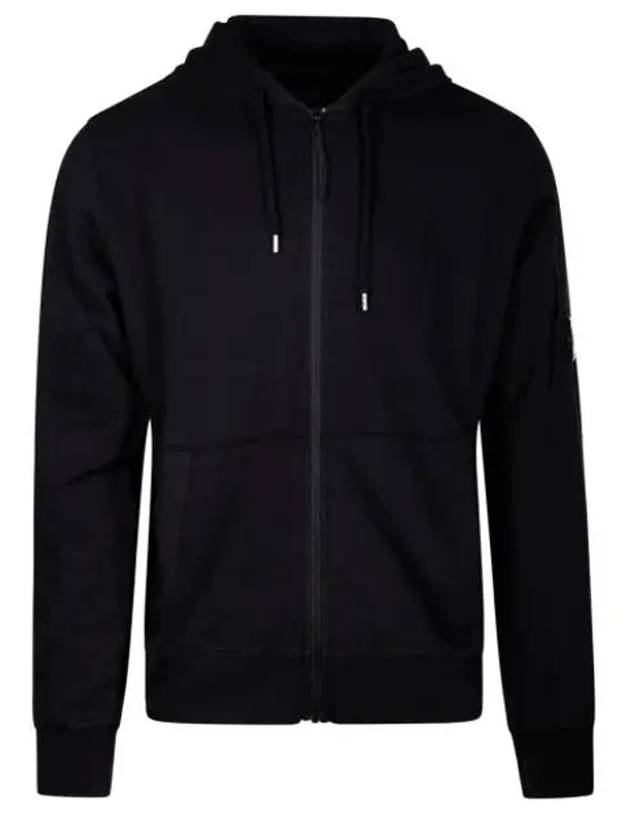 Light Fleece Zip Up Hoodie Black - CP COMPANY - BALAAN 2