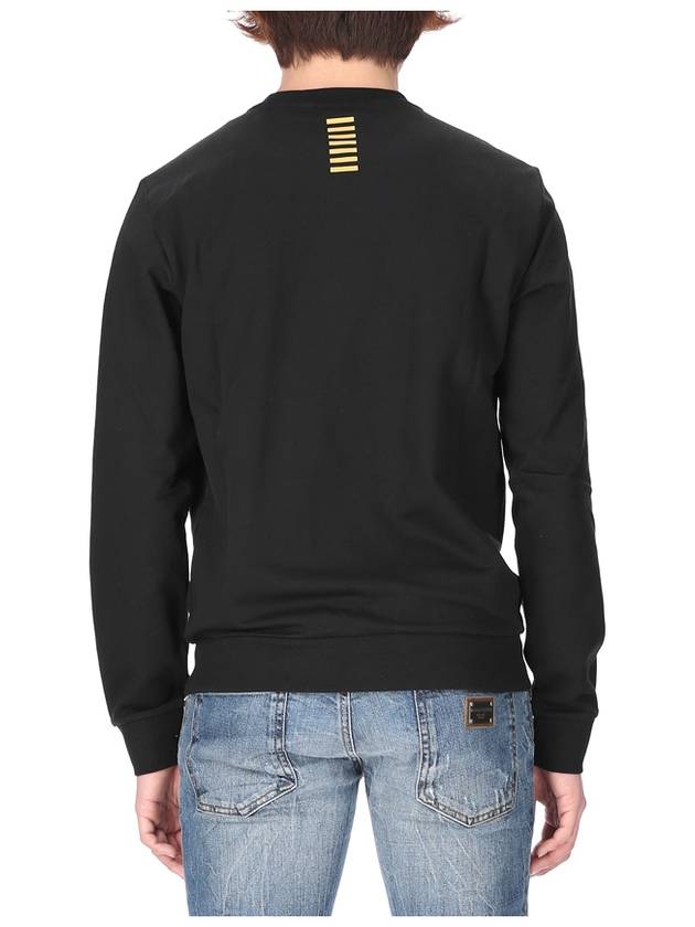 EA7 Gold Logo Sweatshirt Sweatshirt Black - EMPORIO ARMANI - BALAAN.