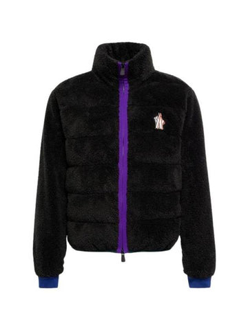 Granoble Fleece Down Zip-Up Jacket Black - MONCLER - BALAAN 1