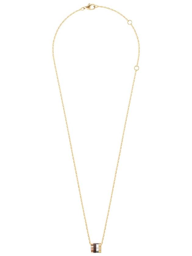 Quatre Mini Ring Pendant Necklace Gold White Pink - BOUCHERON - BALAAN 3