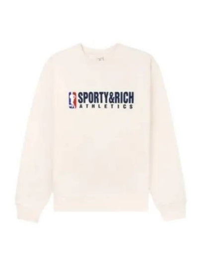 24 Team Logo Crewneck CreamNavy WS067S410TC Sweatshirt - SPORTY & RICH - BALAAN 1