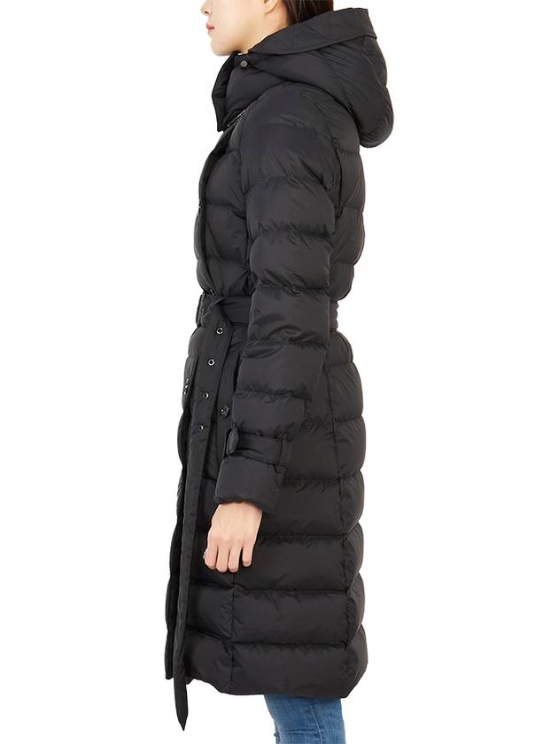 Women's Double Breasted Hooded Padded Black - BURBERRY - BALAAN 5