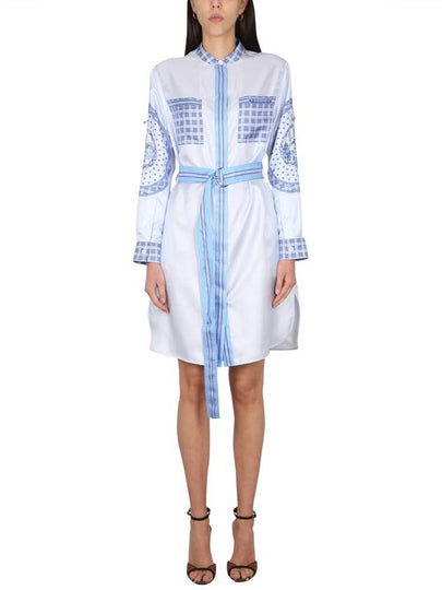 Midi Dress 8069648B5650 CLEAR BLUE - BURBERRY - BALAAN 2