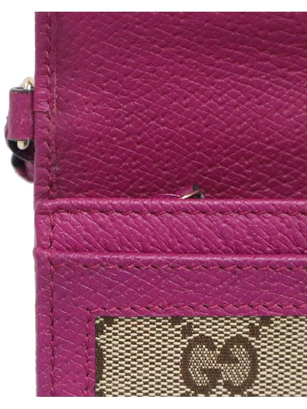 Women s Gucci 323396 GG logo jacquard pink leather trim long wallet gt Gangbuk used luxury goods - GUCCI - BALAAN 6