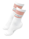 COLOR BLOCK Script Ankle Socks PINK - MONBIRDIE GOLF - BALAAN 4