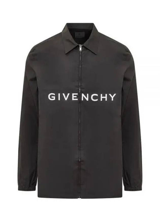 Logo Print Long Sleeve Shirt Black - GIVENCHY - BALAAN 2