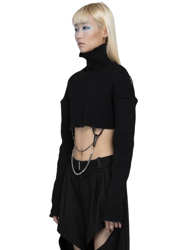 Unbalanced Crop Turtleneck Black - FAN YOUNG - BALAAN 3