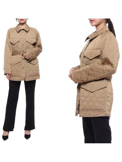 Women's Kemble Diamond Quilted Jacket Beige - BURBERRY - BALAAN 2