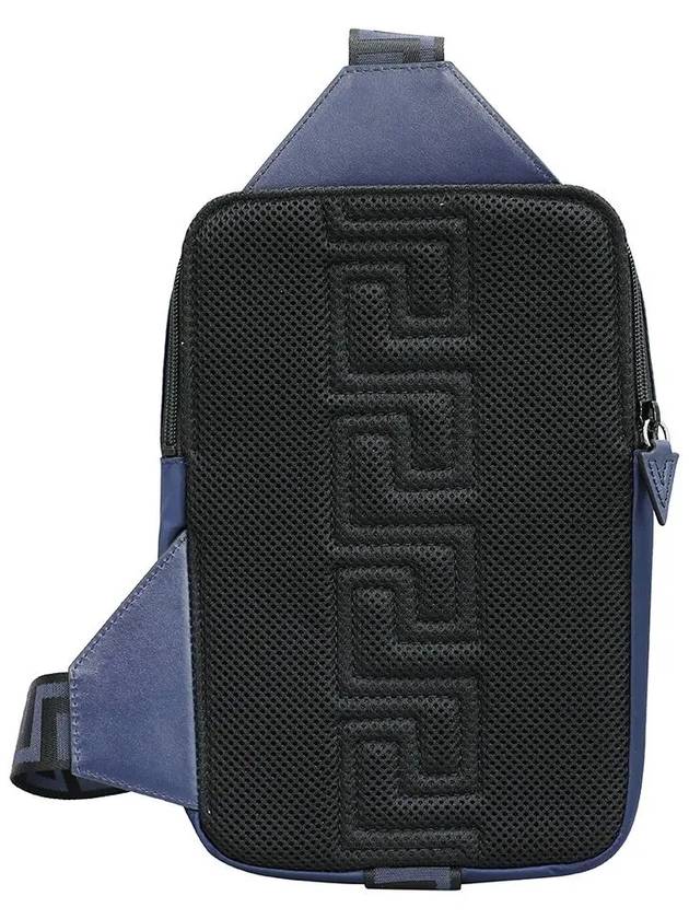 Men's Greca Belt Bag Navy - VERSACE - BALAAN.