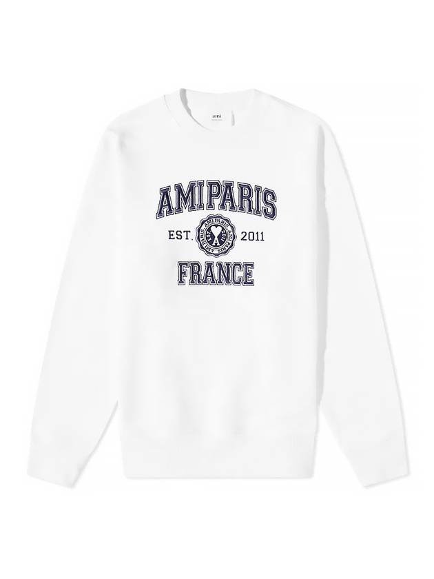 Logo Print Sweatshirt White - AMI - BALAAN 2