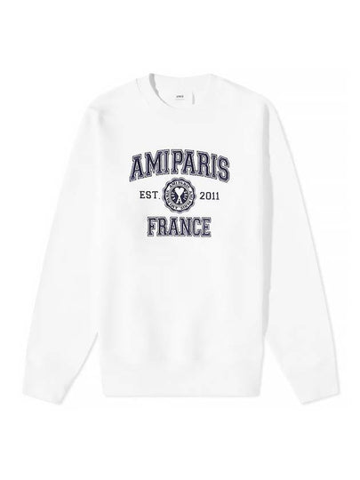 Logo Print Sweatshirt White - AMI - BALAAN 2