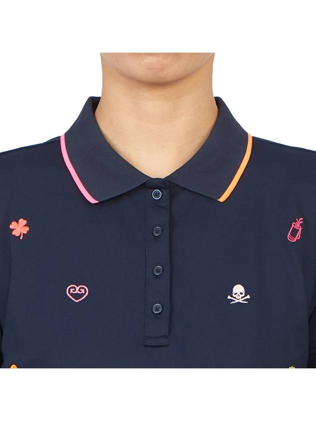 Mini Icon Tech Pique Polo Shirt Twilight - G/FORE - BALAAN 7