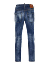 Men's Logo Patch Skinny Jeans Navy - DSQUARED2 - BALAAN 3