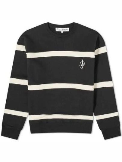 Logo Print Stripe Sweatshirt Black - JW ANDERSON - BALAAN 2