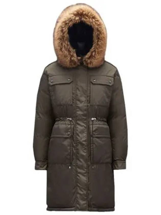 Ban Fur Hooded Padded Parka Green - MONCLER - BALAAN 2