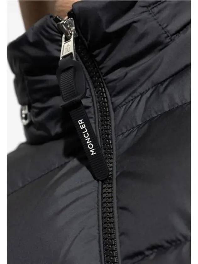 Padded Wool Zip-Up Hoodie Black - MONCLER - BALAAN 4