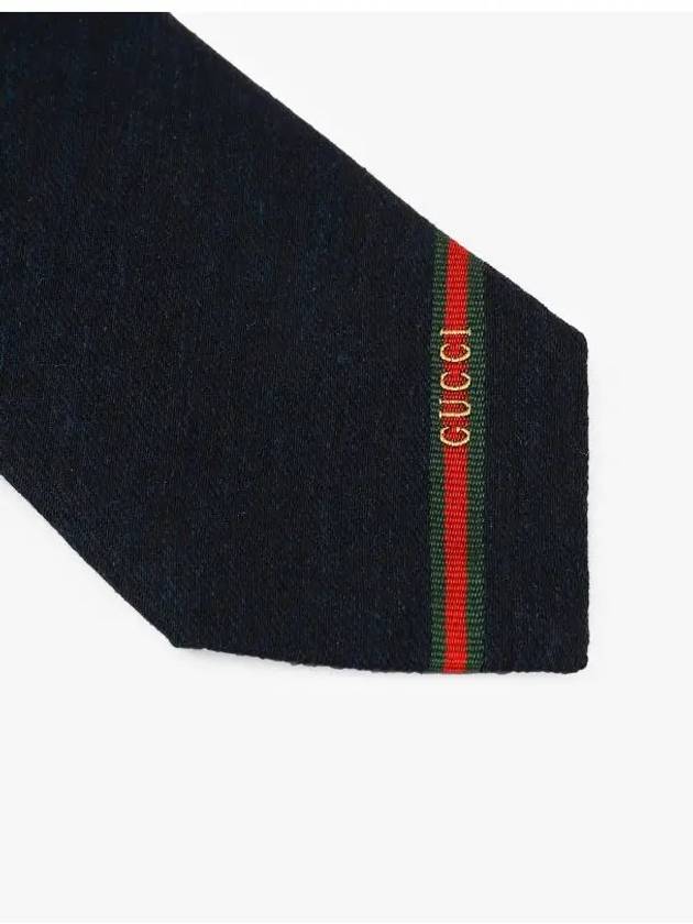 Web Detail Tie Dark Blue - GUCCI - BALAAN 4