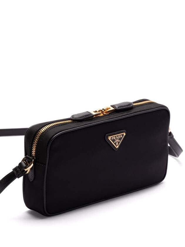 Enamel Triangle Cross Bag Black - PRADA - BALAAN 4