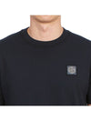 Organic Cotton Short Sleeve T-Shirt Navy - STONE ISLAND - BALAAN 6