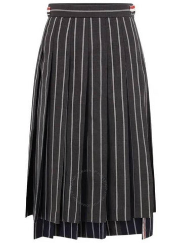 Thom Browne Knee Length Classic Pleated Skirt, Brand Size 40 (US Size 4) - THOM BROWNE - BALAAN 1