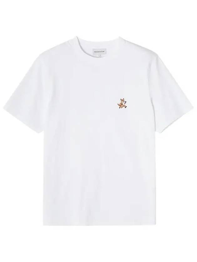 Speedy Fox Patch Comfort Short Sleeve T-Shirt White - MAISON KITSUNE - BALAAN 2