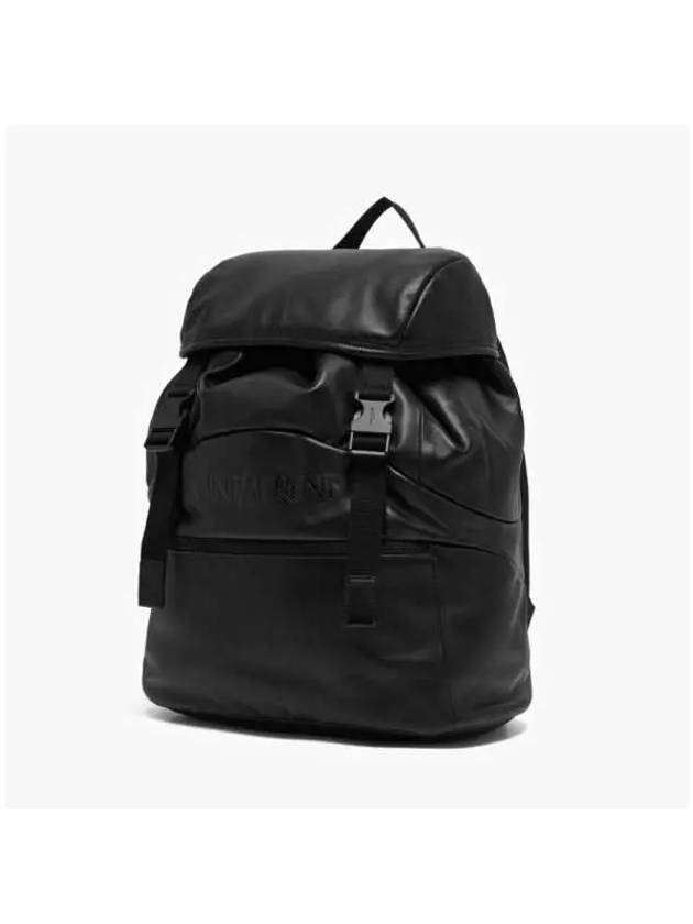 Grained Leather Backpack Black - SAINT LAURENT - BALAAN 4