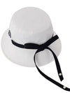 Golf Ribbon Decoration White Bucket Hat DO6212AH82-1 - DOYOUKNOWMC GOLF WEAR - BALAAN 3