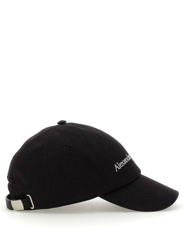 Embroidered Logo Ball Cap Black - ALEXANDER MCQUEEN - BALAAN 3