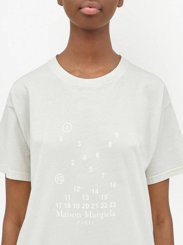 Women's Numeric Logo Short Sleeve T-Shirt Offwhite - MAISON MARGIELA - BALAAN 3