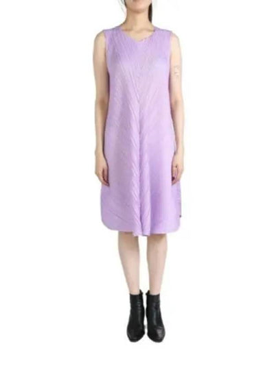 Mellow Pleats Midi Dress Purple - ISSEY MIYAKE - BALAAN 2