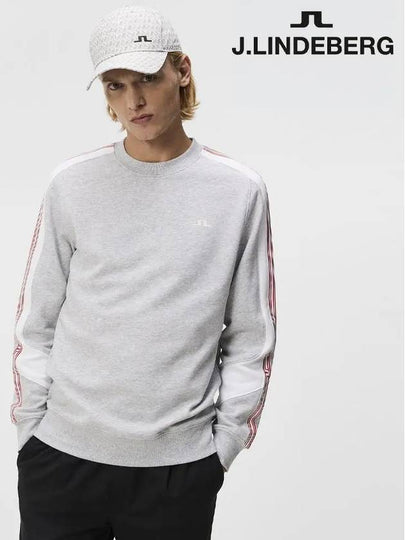 Sneaky Crew Neck Sweatshirt Light Grey - J.LINDEBERG - BALAAN 2