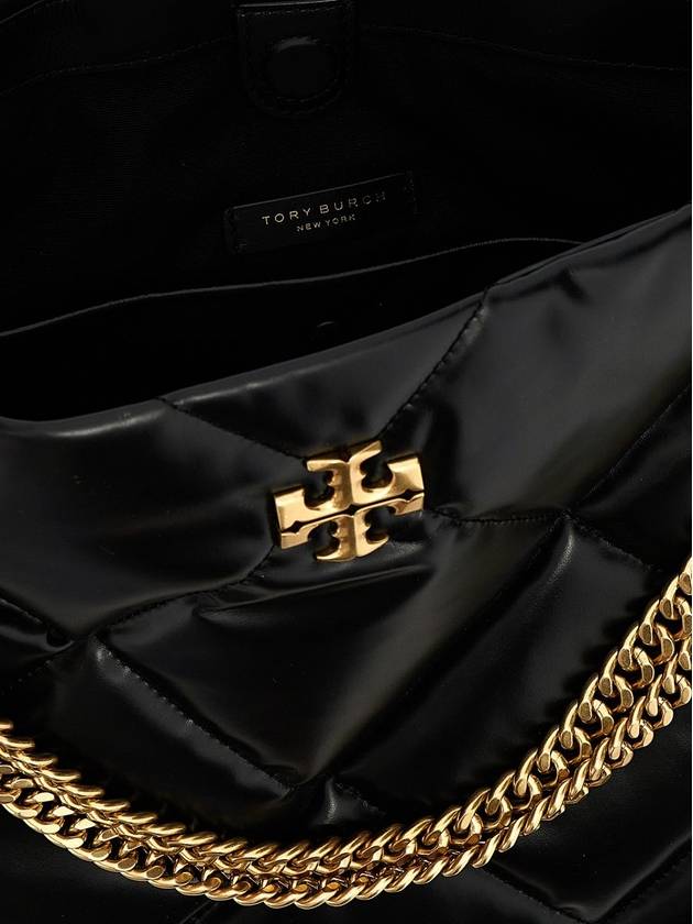 'Kira' Black Shoulder Bag With Logo Plaque And Double T Motif In Leather Woman - TORY BURCH - BALAAN 2