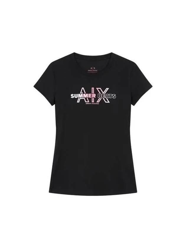 Women s Scotch Logo Crew Neck T Shirt Black - ARMANI EXCHANGE - BALAAN 1