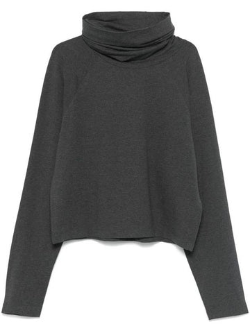 Norma Kamali Oversized Raglan Sleeve Turtleneck Top - NORMA KAMALI - BALAAN 1