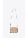 Lou Logo Quilting Cross Bag Beige - SAINT LAURENT - BALAAN 2