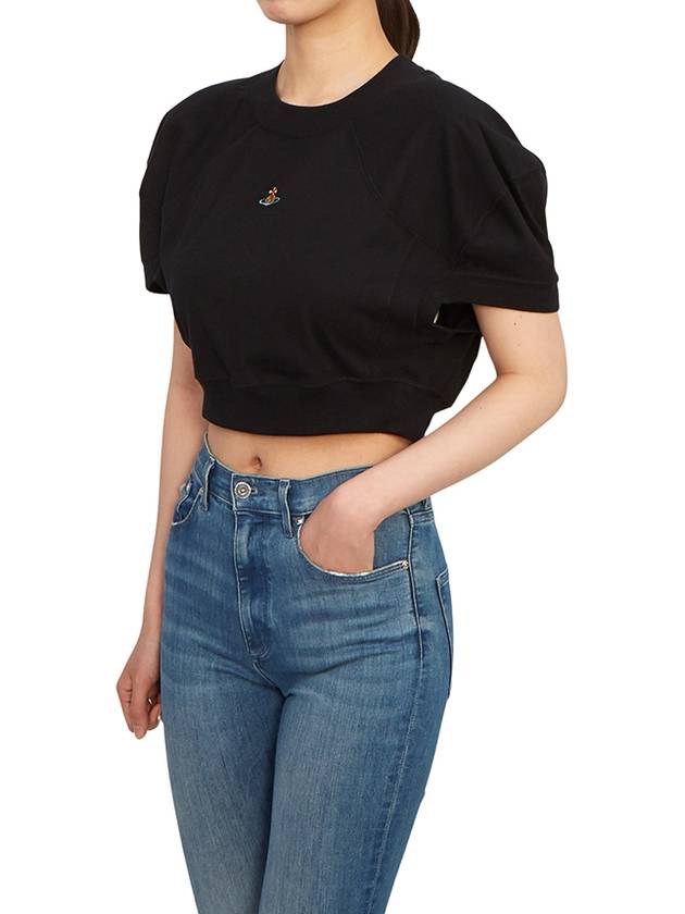 Women's Logo Short Sleeve T-Shirt Black - VIVIENNE WESTWOOD - BALAAN 7