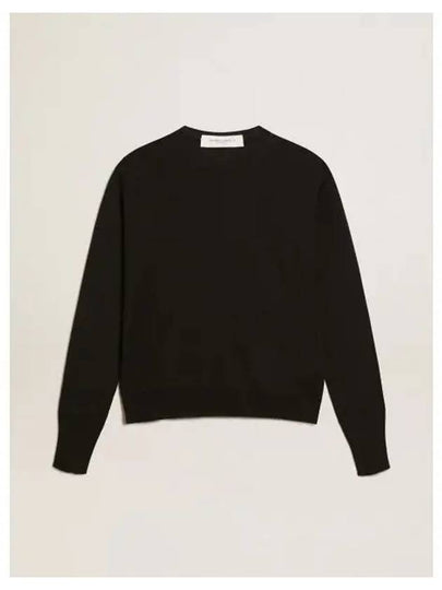 Round Neck Wool Knit Top Black - GOLDEN GOOSE - BALAAN 2