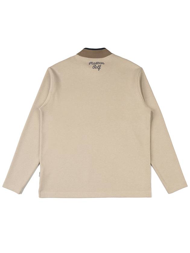 High neck bucket long sleeve t shirt BEIGE MAN - MALBON GOLF - BALAAN 2