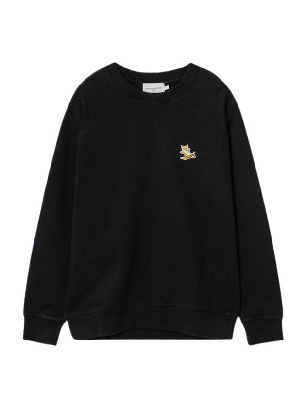 Chillax Fox Patch Classic Sweatshirt Black - MAISON KITSUNE - BALAAN 2