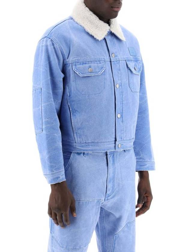 Padded Denim Jacket Powder Blue - ACNE STUDIOS - BALAAN 4