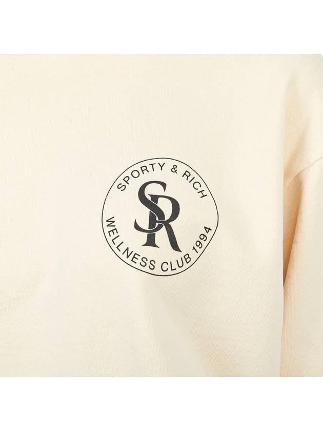 Logo Crew Neck Cotton Sweatshirt Beige - SPORTY & RICH - BALAAN 9