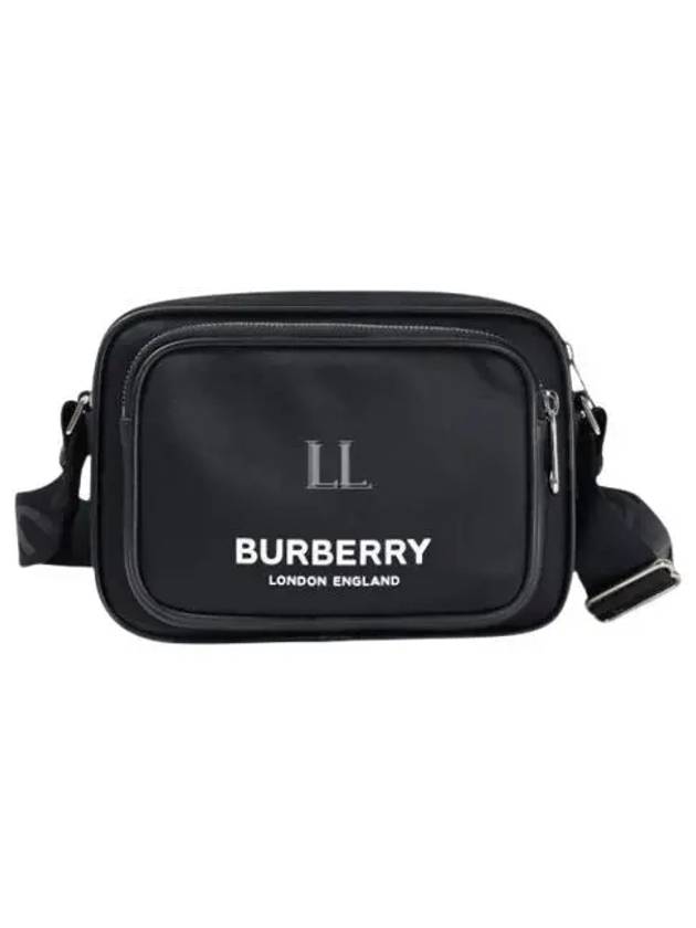 Logo Print Nylon Crossbody Bag Black - BURBERRY - BALAAN 2