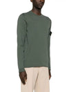 Raw Hand Cotton Crewneck Knit Top Dark Green - STONE ISLAND - BALAAN 4