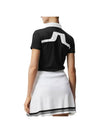 Women's Cassie Short Sleeve Polo Shirt Black - J.LINDEBERG - BALAAN 1